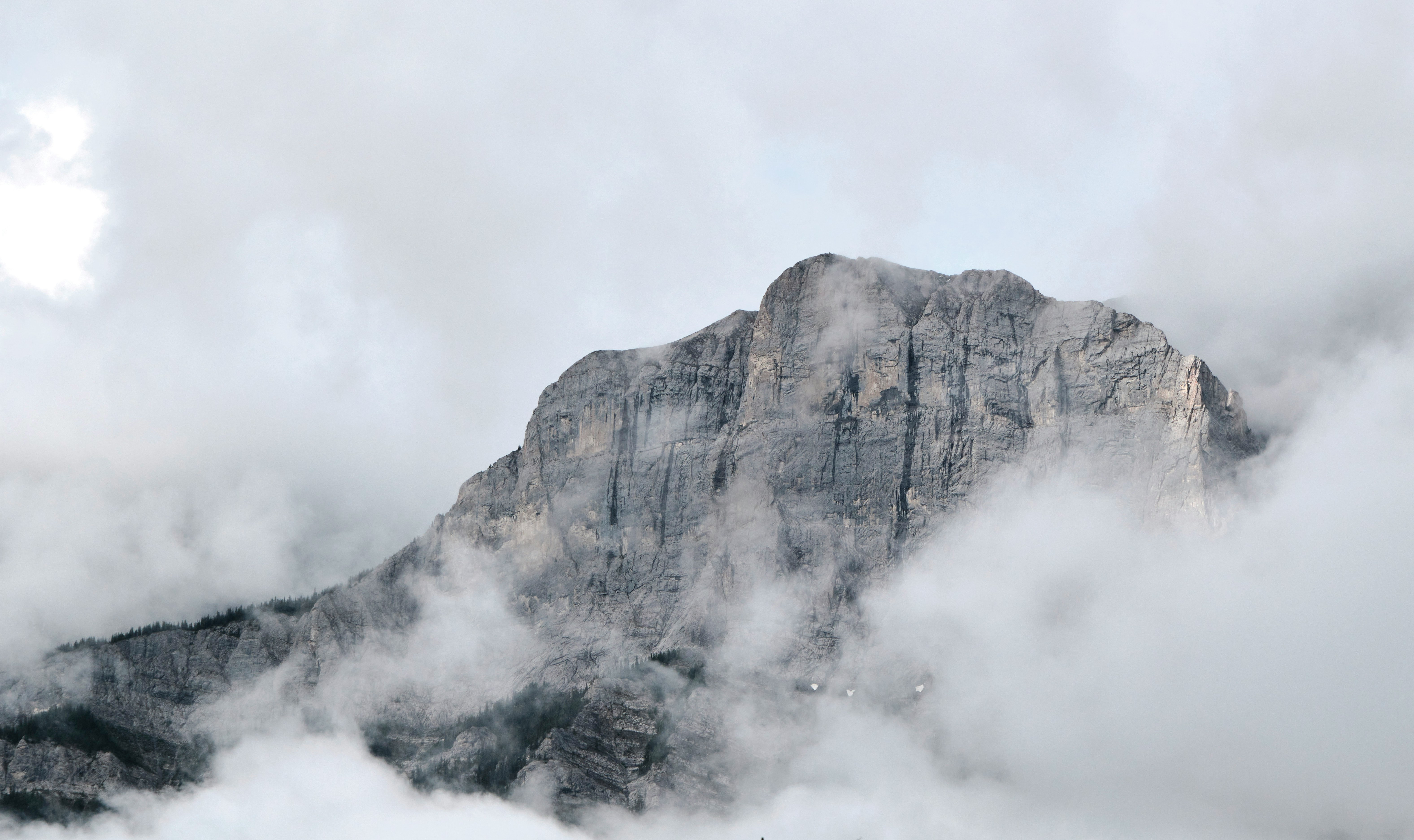 Foggy Cliffs, Jasper National Park